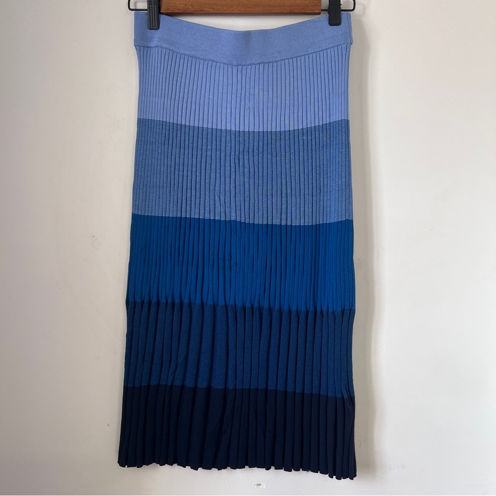 Banana Republic Skirt Knit Pleated Ombré Womens Size Small Petite